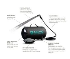 NEMO EQUIPMENT Douche Nemo Helio 16 NEMO EQUIPMENT Douche Nemo Helio -TrekÉquip Magasin douche portable camping nemo helio